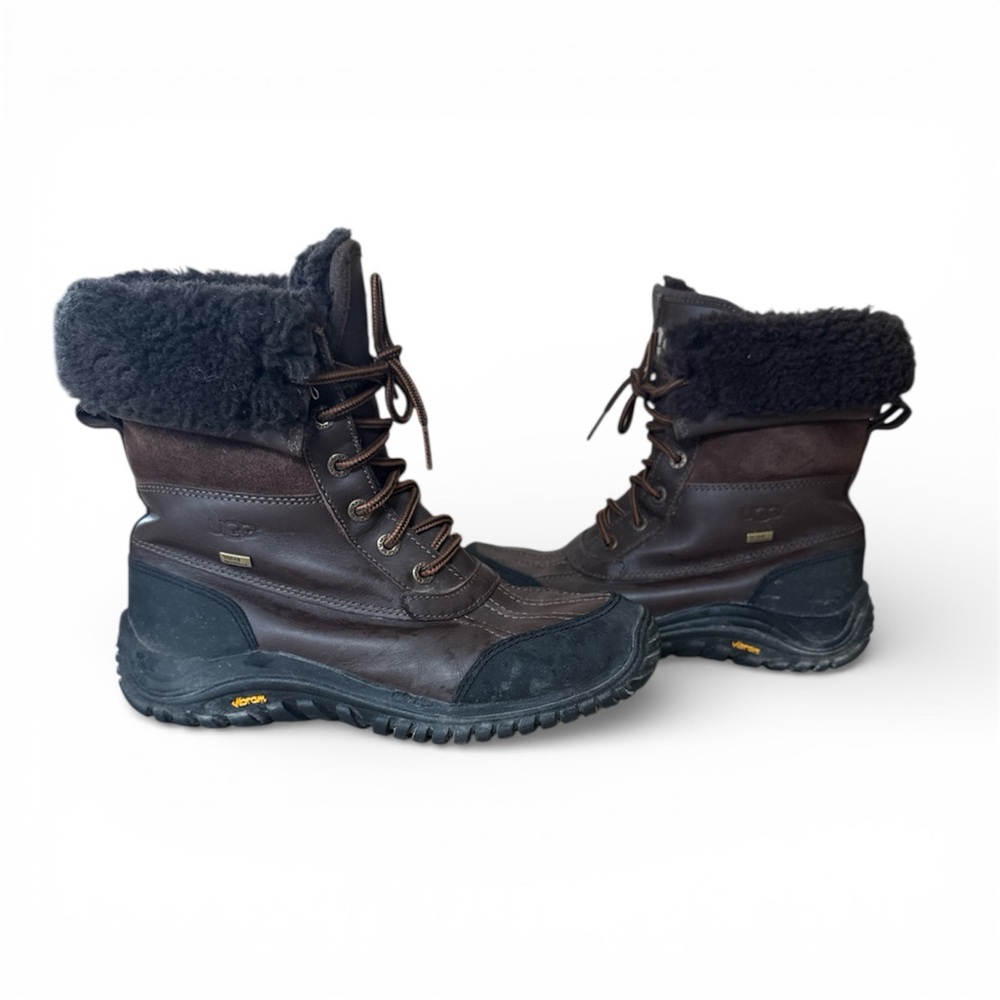 UGG Dark Brown Lace-Up Boots